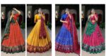 Leheriya Print Lehenga Choli with Patola Print Border & Bandhani Print Dupatta